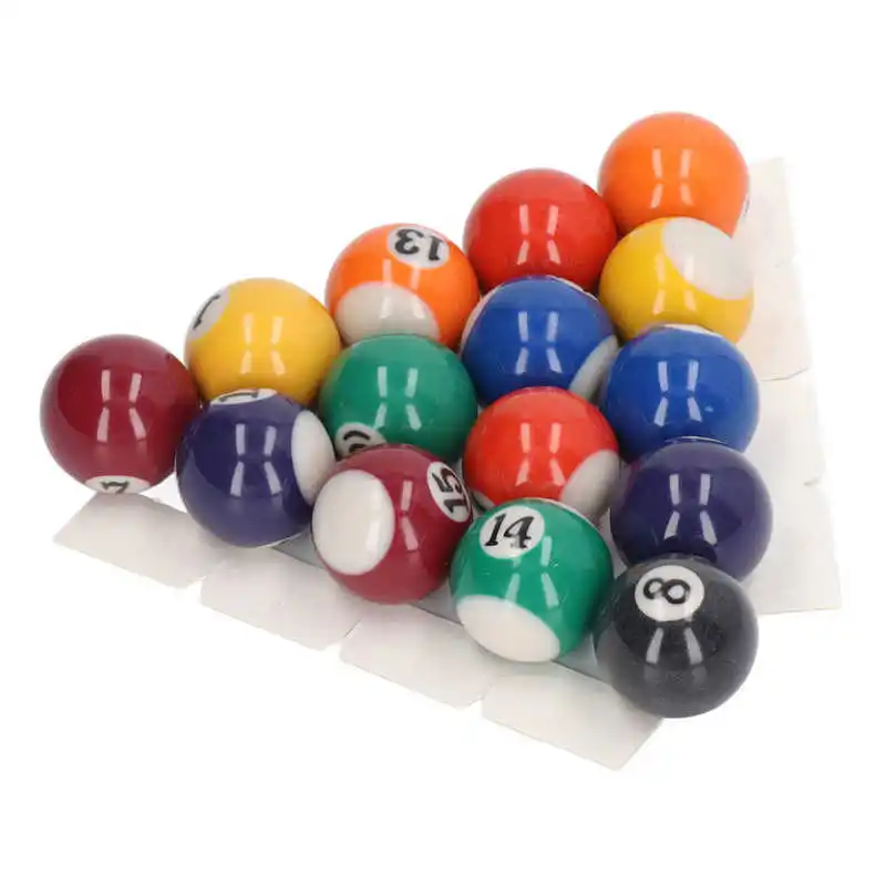 Billiard ball 16pcs 32mm38mm25mm mini billard balls impact resistant eco friendly resin small pool table ball set for kids game room