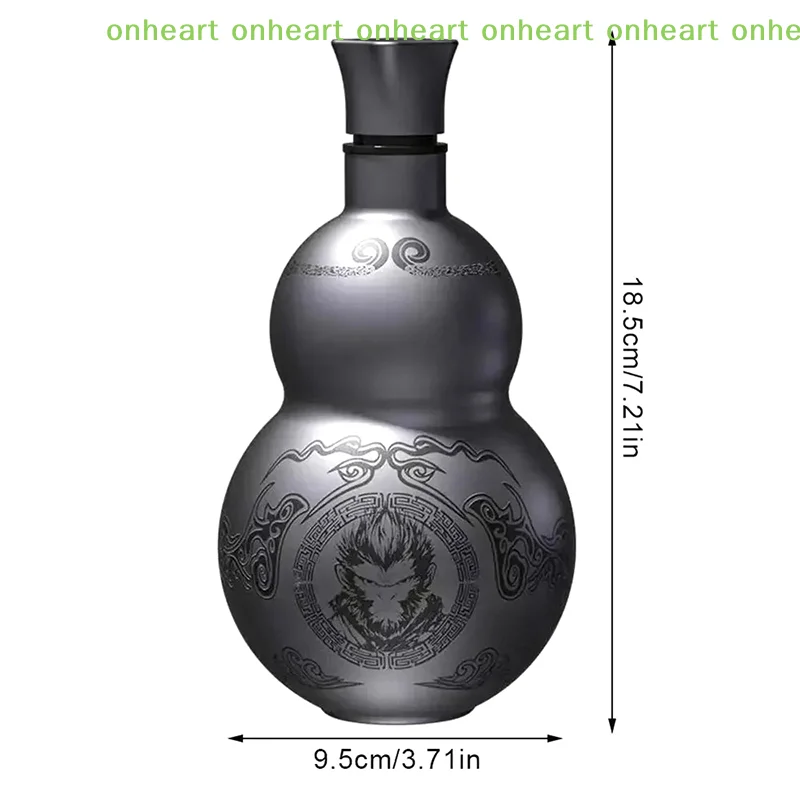 [C]Wukong 테마 조롱박 스타일 500ml 물병 단열 컵 게임 취미 코스프레 휴대용 야외 스포츠 물병