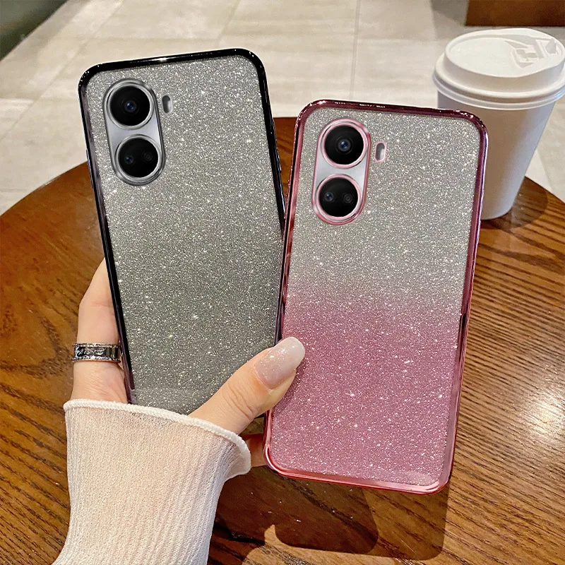 Per Huawei Nova 10 Pro Case Nova 10 Se Custodia Per Telefono Nova 10 Nova Y90 Y72 Cover Trasparente Glitter Placcatura Paraurti Antiurto Funda