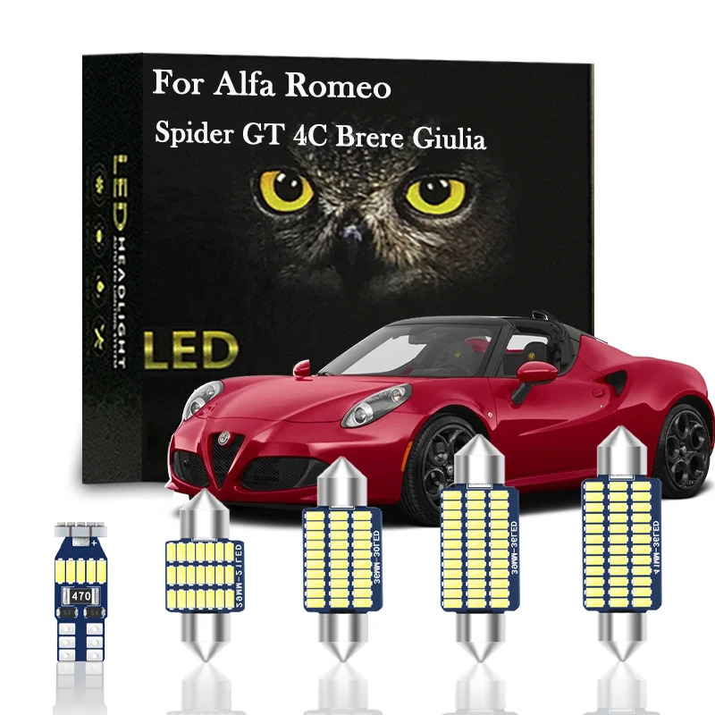 

Canbus For Alfa Romeo Spider 916 939 115 GT 4C Brera Coupe Giulia 2017 2018 2019 2020 2021 Accessories Interior LED Lamp