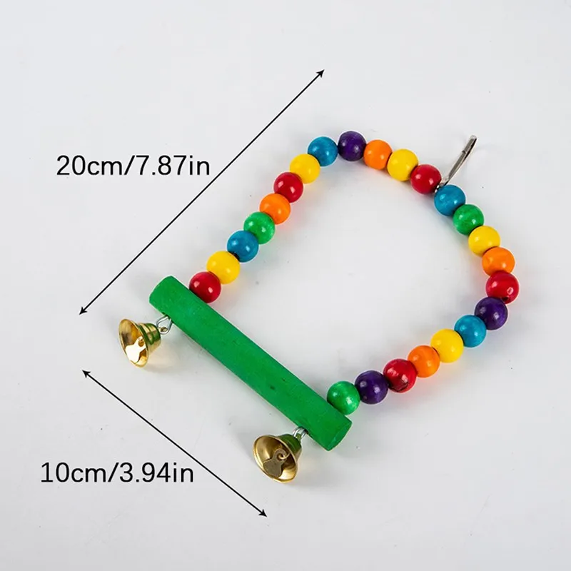 Bird Mirror Wooden Interactive Play Toy With Perch for Small Parrot Budgies Parakeet Cockatiel Conure Lovebird Cage Accessories