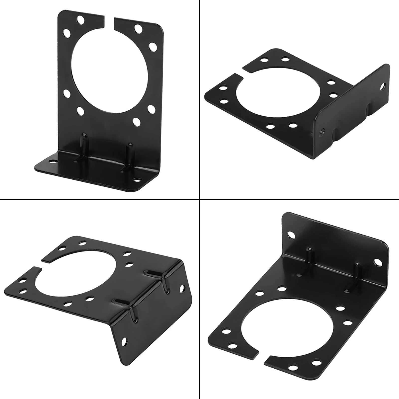 Black Metal Mounting Bracket Holder for 7 Pin Caravan Towing Trailer Connector Plug Socket trailer plug socket trailer plug holder