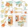 Children's Outdoor Beach Toys Fun Shovel Mold Beach Bucket Set Storage Sand Digging Tool Bucket Gift Children's Sand Toys sand 6
