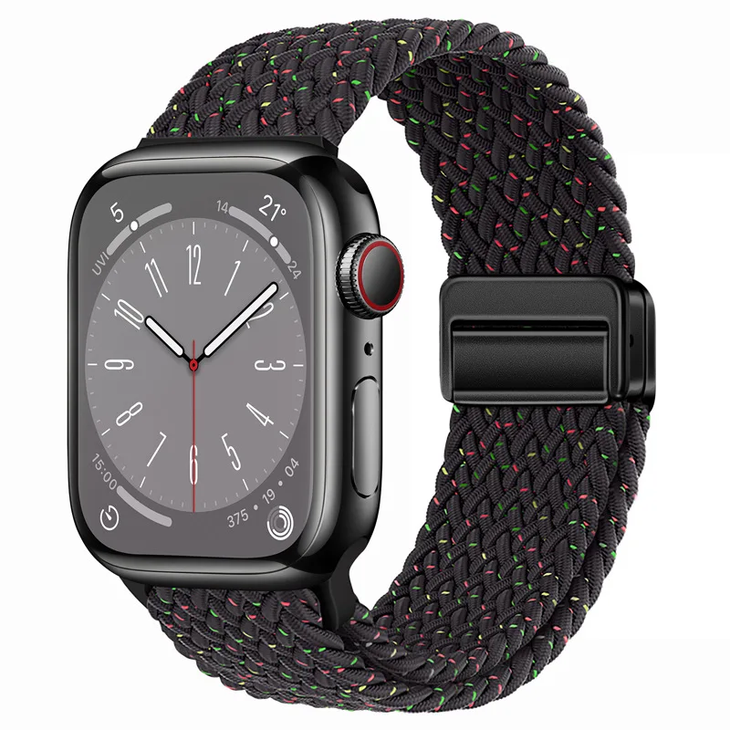 Nylon Braided Loop Strap with Magnetic Buckle - Adjustable Wristband