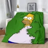 Funny Cartoon S-Simpson Printed Blanket Picnic Blankets Warm Blanket Soft and Comfortable Blanket Home Travel Birthday Gift 1