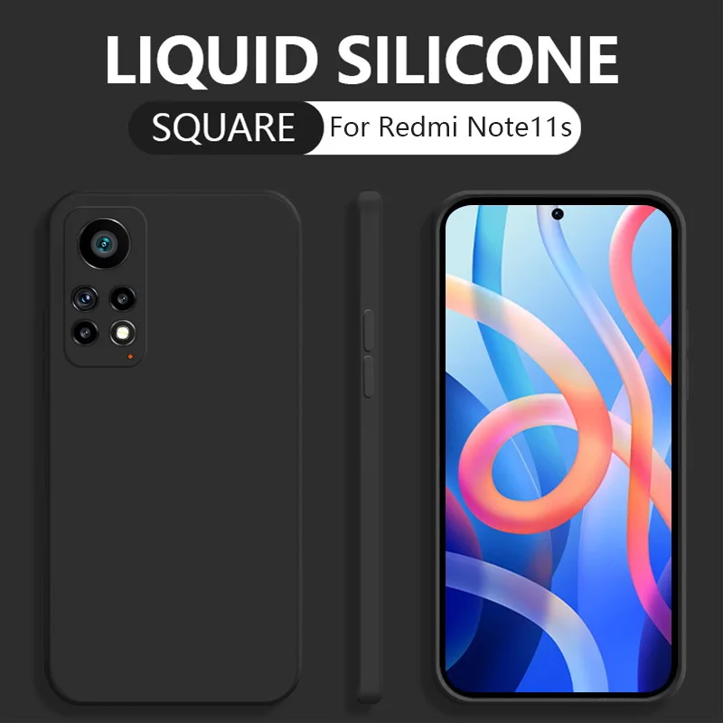 Coque de téléphone originale en silicone liquide souple pour Xiaomi Redmi Note 11S 11T Mi11t Pro Mi 10T Lite 9 K20 POCO X3 NFC Shockproo_voghion.com