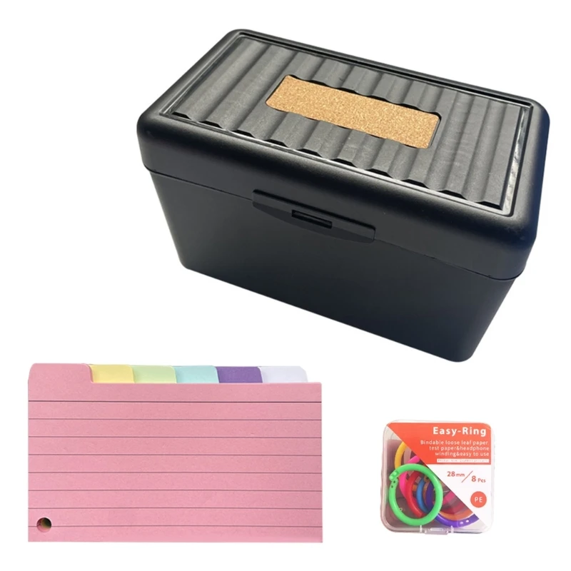 3X5 Index Card Holder For Flash Cards, Business Card, Recipe Stationery &  School Office Supplies, 4 Colors - AliExpress