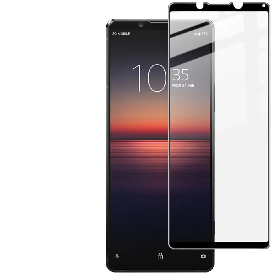 REY Pellicola Salvaschermo 3D In Vetro Temperato Per Sony Xperia 1 – 2 Pezzi – Copertura Completa - copertina