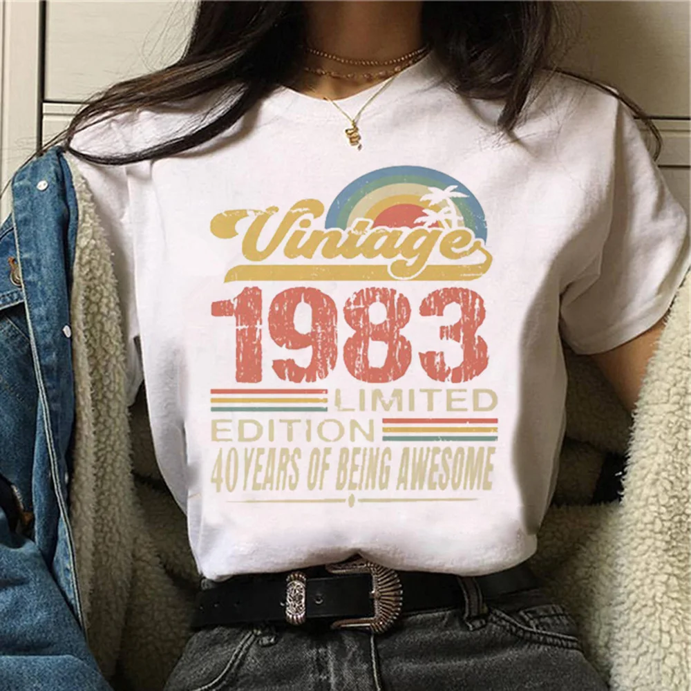 40 Ans 40th Years Birthday t-shirts women streetwear funny Tee girl harajuku designer graphic clothes