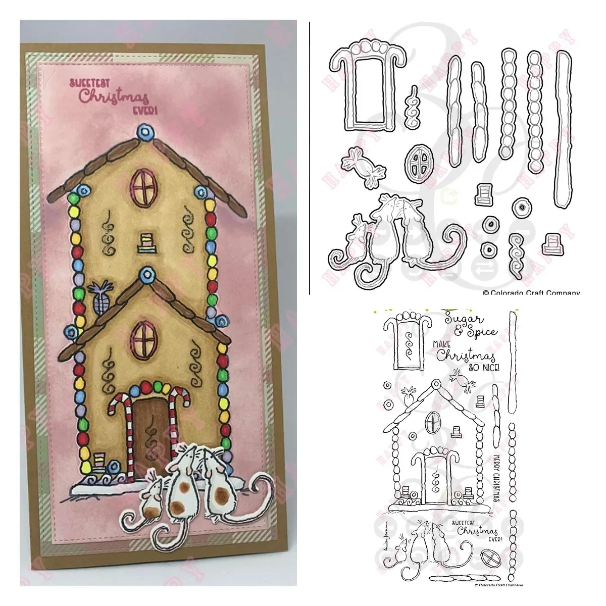 

Die Series New Metal Cutting Dies Decorating Scrapbooking Diy Paper Card Album Mould Craft Gingerbread House Slimline Decorated