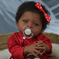 Risbecko 20 Inch Lifelike Black Reborn Baby Doll - African American Soft Cloth Body Doll - Birthday Gift/Christmas Gift 5
