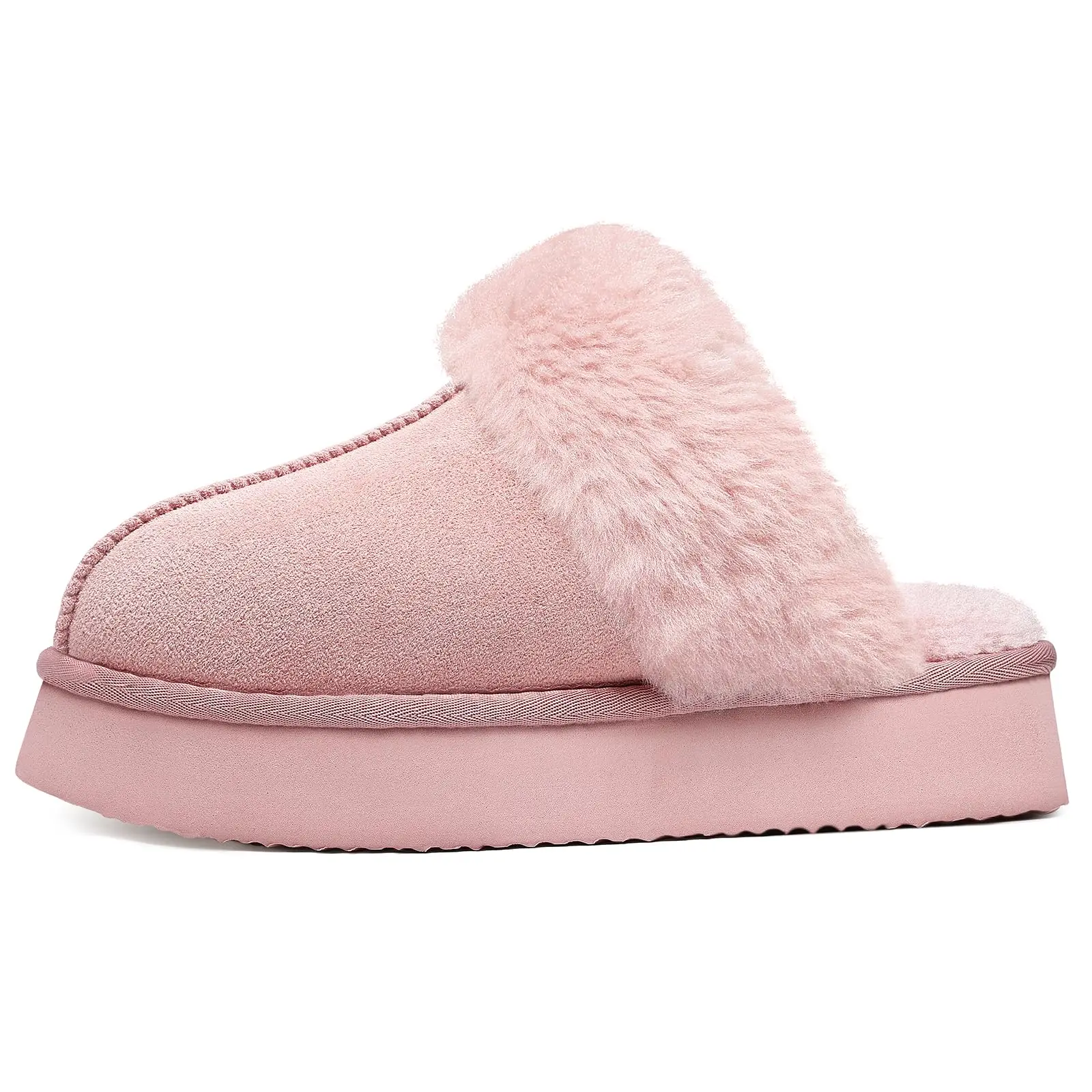 Shevalues Winter-Plüschfutter, Damen-Hausschuhe, dicker Boden, rutschfest, für Zuhause, warme Baumwollschuhe, flauschige, gemütliche Damen-Hausschuhe – Detail 17