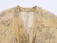 2025 automne nouveaux produits style européen et américain rétro vêtements pour femmes style paresseux français chemise imprimée vêtements pour femmes 5
