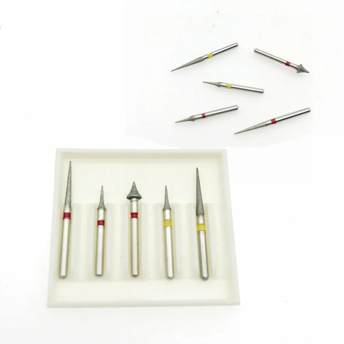 Dental Interproximal Enamel High Speed Diamond Burs Tooth Drill Set 5pcs/kit