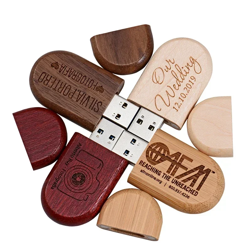 Jaster- Custom Logo Usb Flash Drive Caixa de Madeira Memory Stick Impressão a Cores Presente Criativo 32gb 64gb 128gb 20 Unidades por Lote - Imagem 6