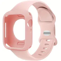 Silicone Sport Strap with TPU Soft Silicone Protective Case - 40mm series 654se (Vintage rose)