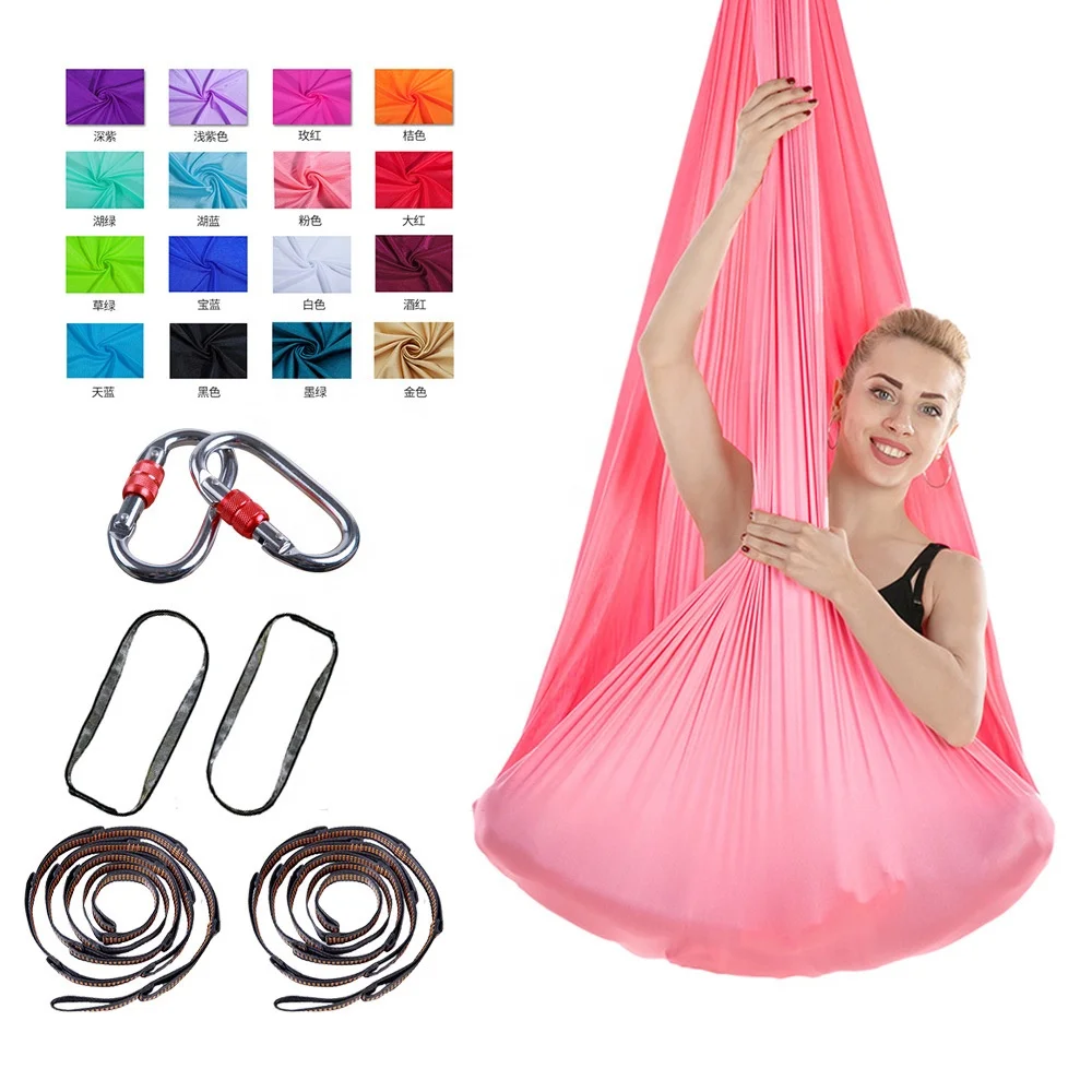 

18 Colors Air Aerial Rigs Aerial Knot-Free Yoga Hammock Swing Set for Sale