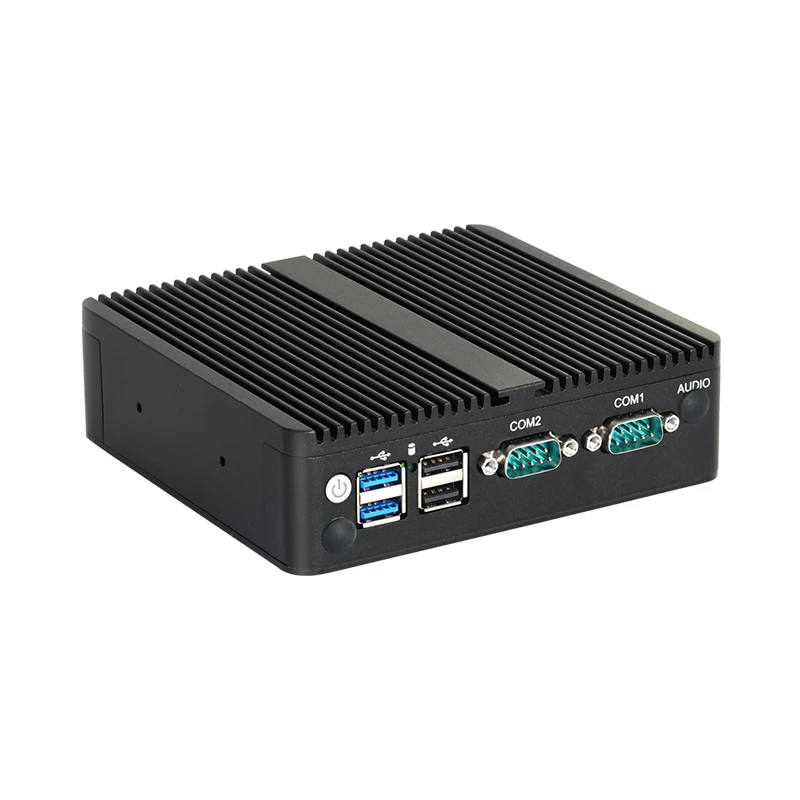 Fanless IPC Mini PC Intel Celeron J6412 8GB 16GB DDR4 M.2 NVMe SSD 4x 2.5G LAN RS232 RS485 WiFi Support 4G LTE Windows Linux 4