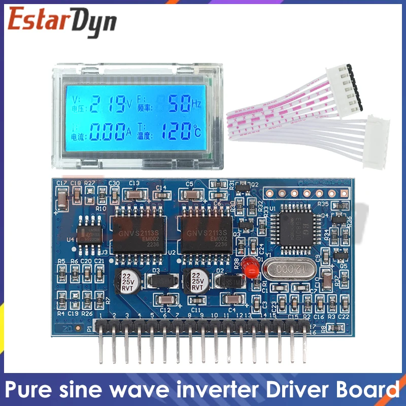 5v DC-AC reine Sinus-Wechsel richter spwm Treiber platine egs002 12MHz Kristall oszillator eg8010 Modul ir2113 Antrieb LCD-Modul