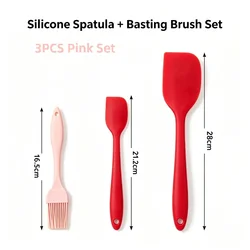 Premium Food Grade Silicone Oil & Sauce Brush for BBQ, Baking, and Cooking (3PCS Pink Set)