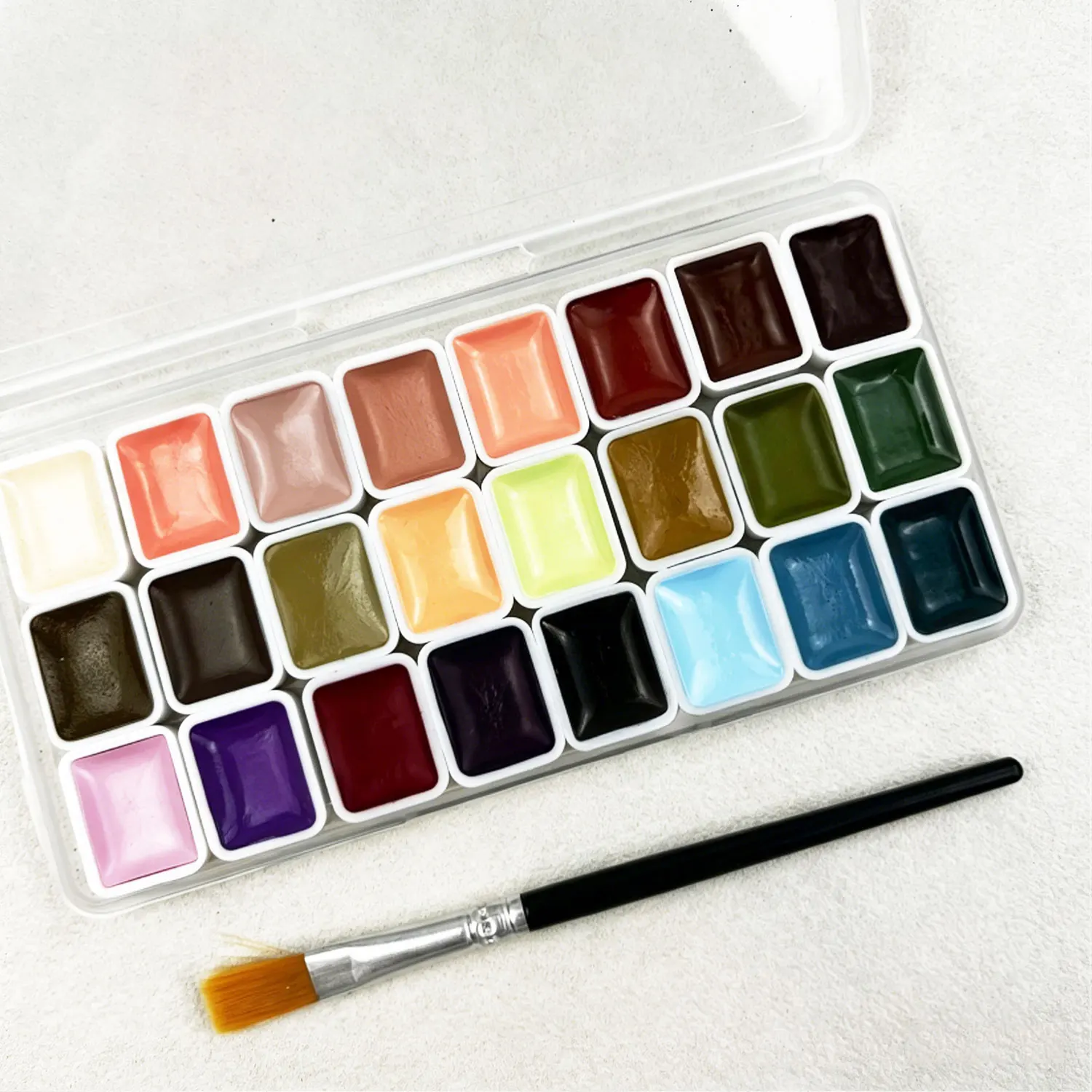 Classic 24 Colors Solid Watercolor Paints Set, Art Essential Palette for Calligraphy Creation, Painting Design, Nail Art and DIY - 3