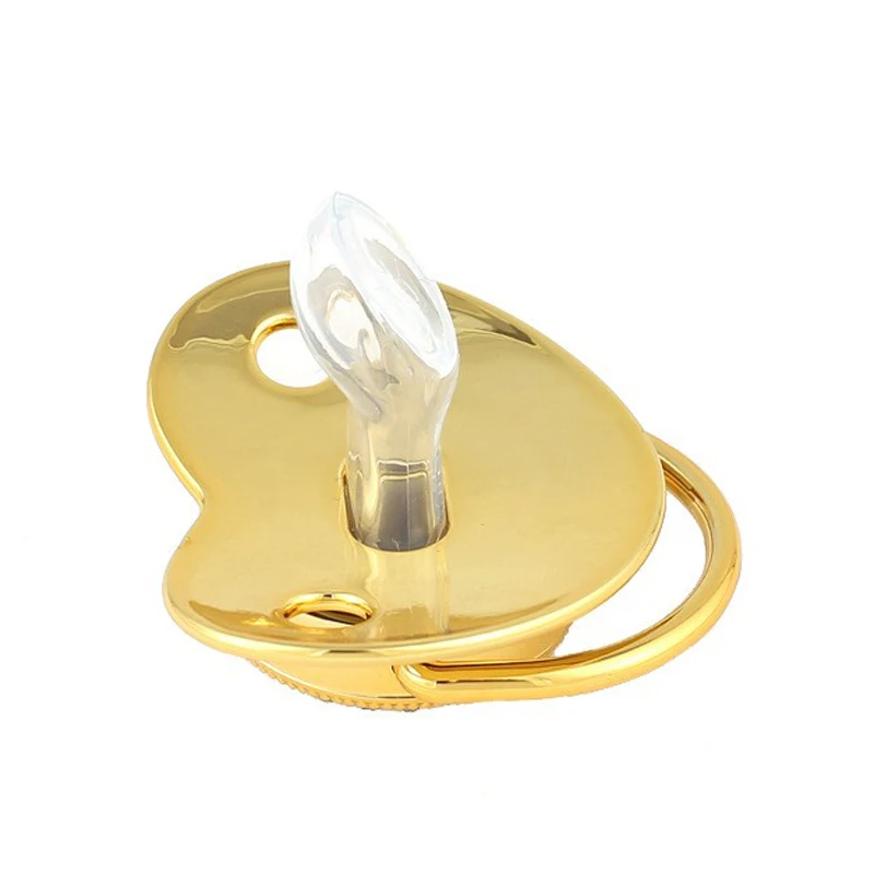 Luxury Baby Pacifier shiny zircon Heart Newborn Dummy with Lid Silicone Infant Teether New Born Shower Gift Toddler Soother 3