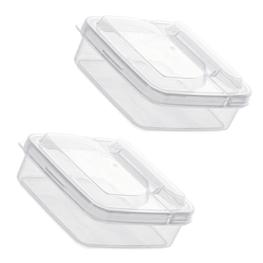 

Plastic Butter Box Fridge Food Storage Containers Clear Cheese Slice Fresh- Keeping Food Fruit Candy Dried Nuts Snack Dish