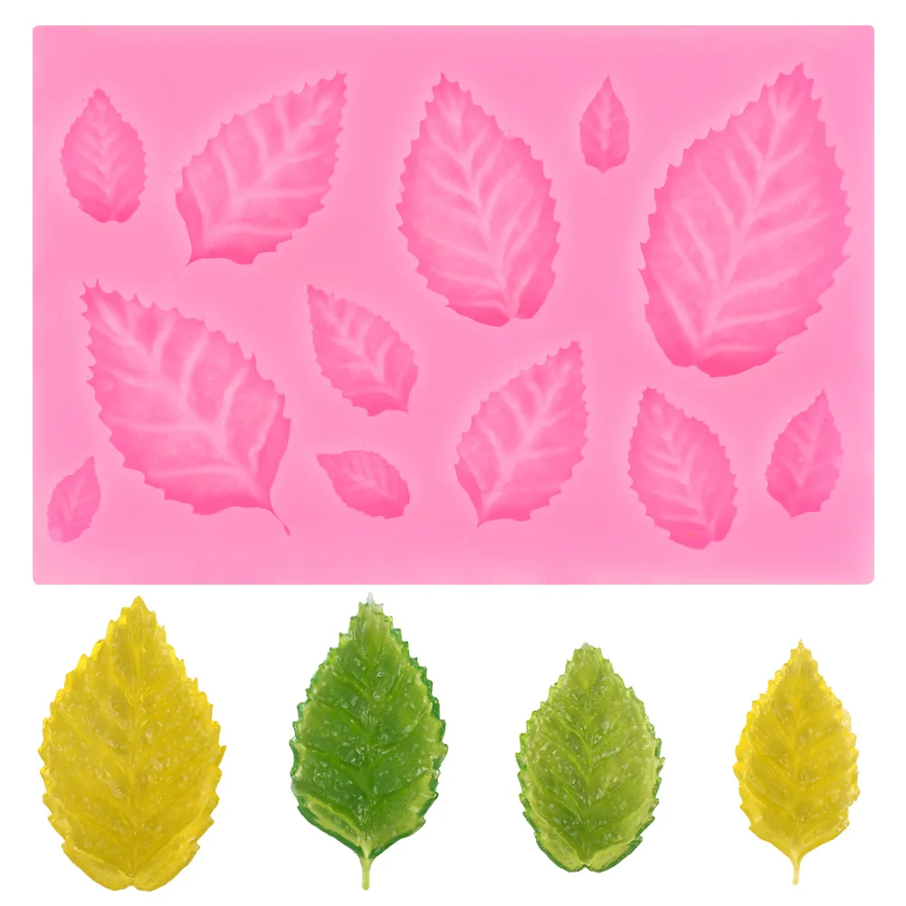 DIY Rose Leaf Silicone Soap Mold Cake Baking Chocolate Making Tool Various Maple Leaf Epoxy Resin Molds Decorative Supplies
