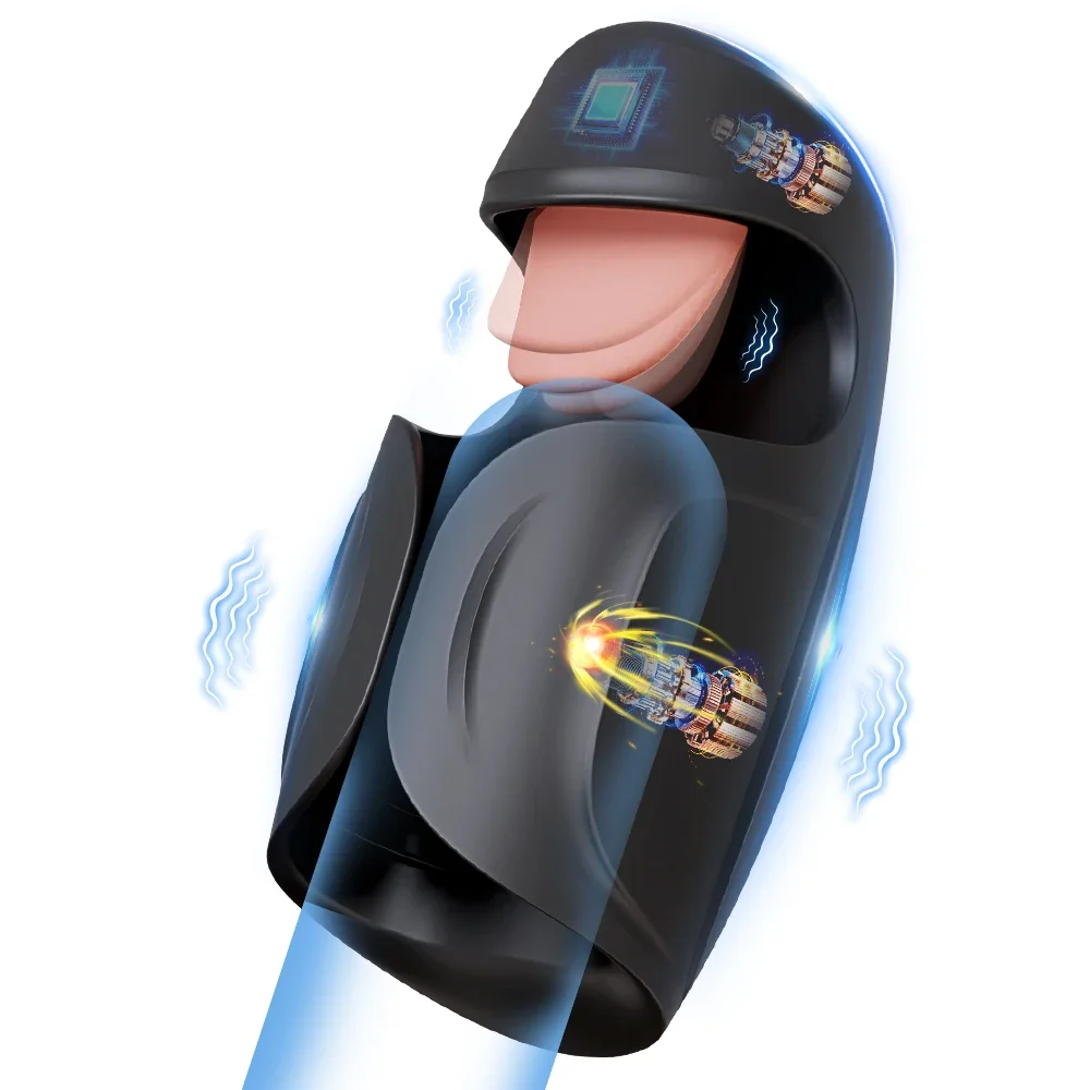 Male Masturbator Vibrator Sex Toys for Men 2 in 1 Licking Tapping Stroker Penis Glans Trainer Vibrating Stimulator Adult Toys 18 male sex toys