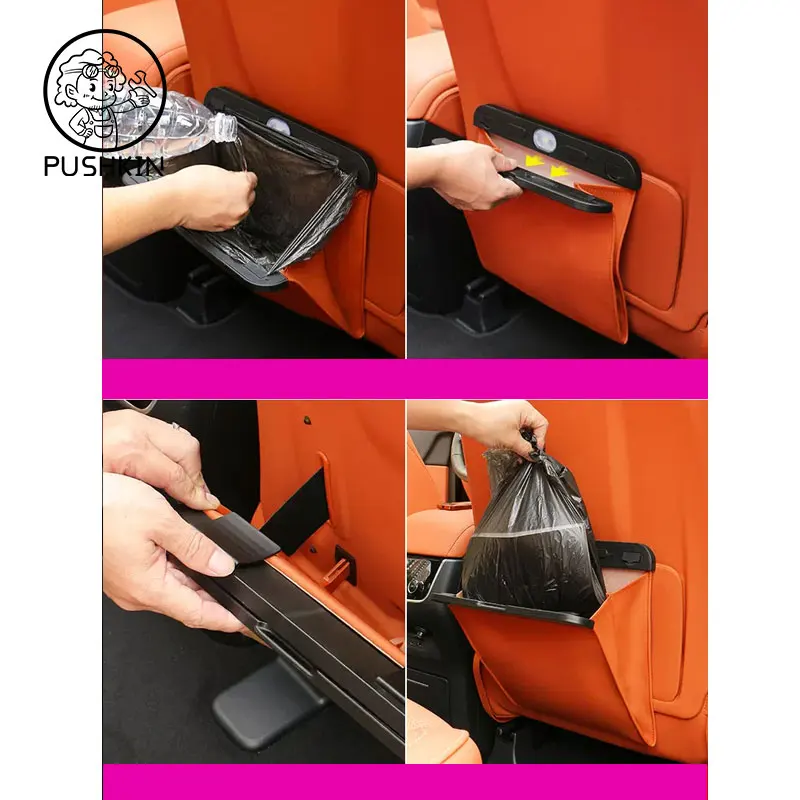 For Li Lixiang L7 L8 L9 Car Rear Garbage Bag Interior Car Seat Back Hanging Chair Back Storage Bag Accessories