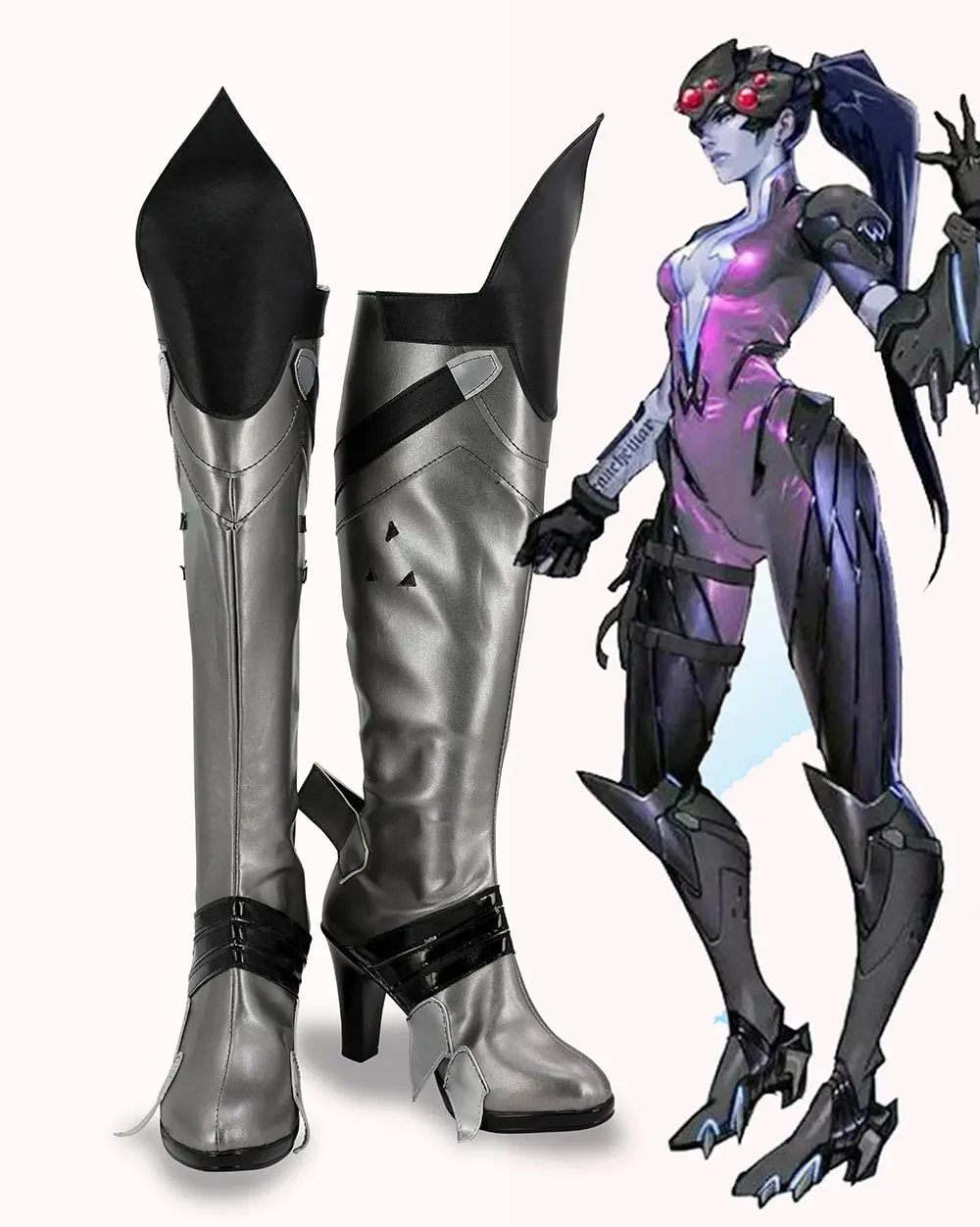 

Популярная игра OW Widowmaker, обувь для косплея на Хэллоуин, Рождество, изготовленная на заказ