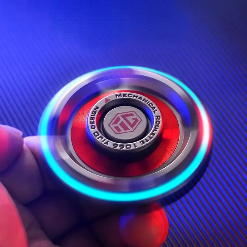 Fidget Spinners for Adults and Kids Stress Anxiety ADHD Relief Toy Metal Finger Hand Spinner Toys with Luminous Light sensory fidget toy anti stress toy fidget toy fingertip gyroscope toy finger sensory toy