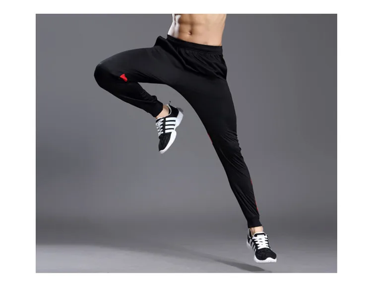 Men Running Sport Pants With Zipper Pockets Football Joggings Training Sweatpants Basketball Soccer Trousers workout pant Male