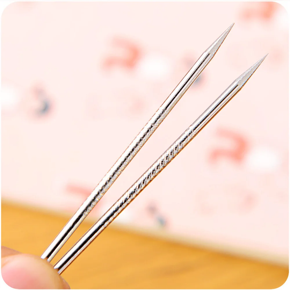 

1pc Stainless Steel Blackhead Comedone Acne Blemish Extractor Remover Face Skin Care Pore Cleaner Needles Remove Tools 12CM/8CM