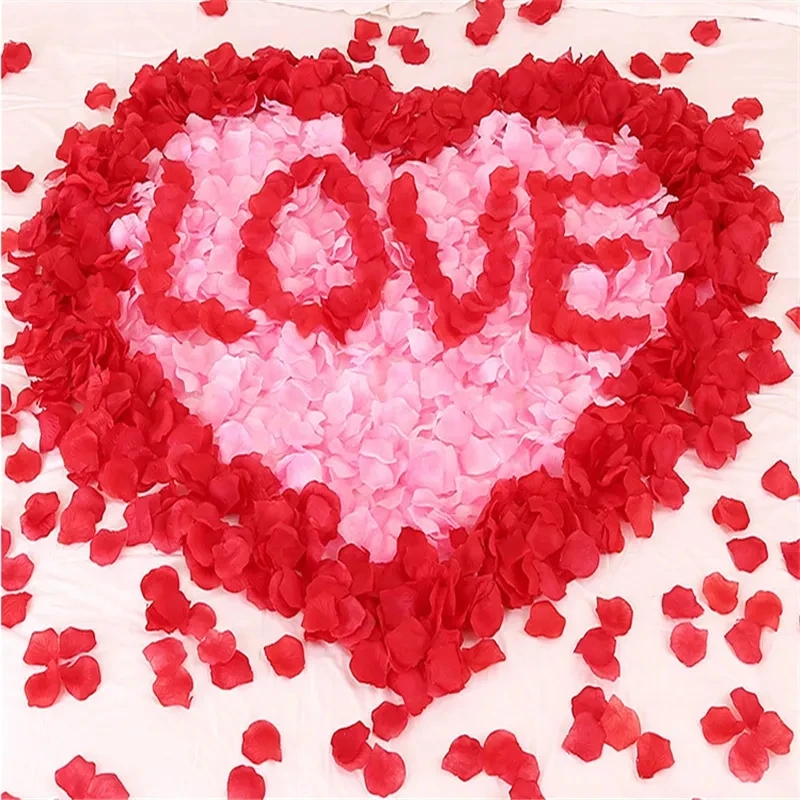 Artificial 500 Pcs Silk Rose Petals for Wedding Flowers Girls Party Decor Flowers Petals for Valentine Day hochzeit zubeh&ouml;r