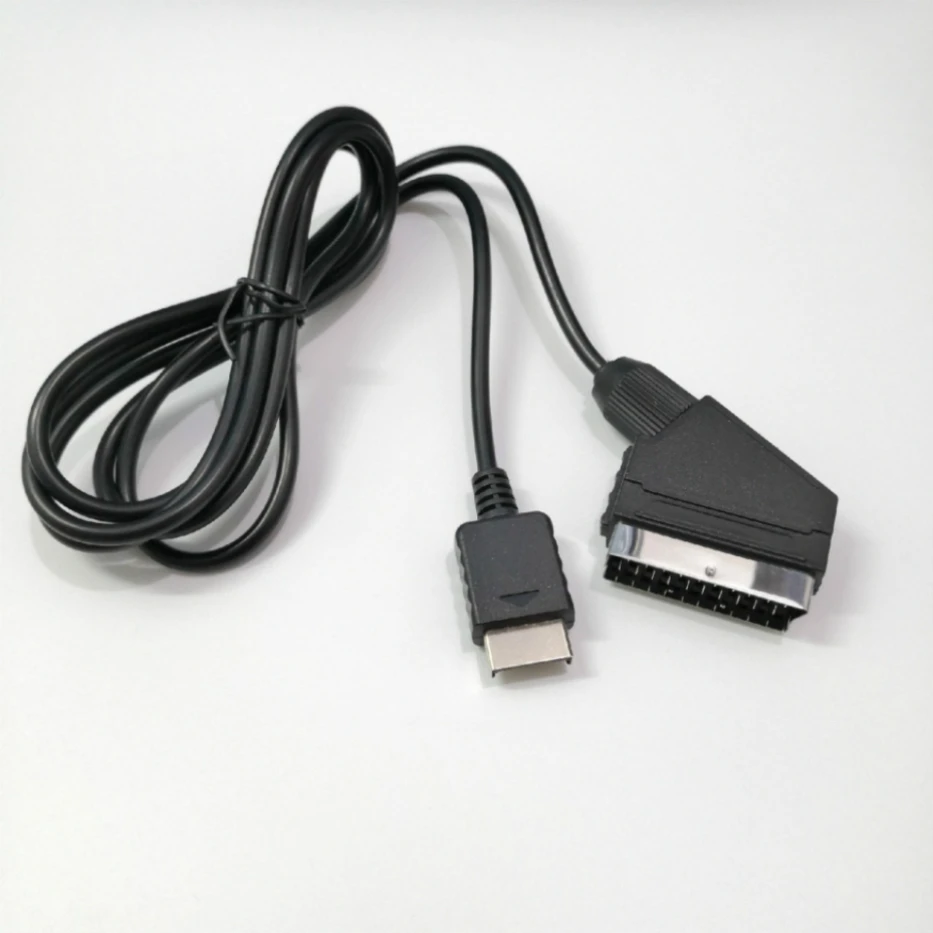 50 Pz 1.8M Rgb Scart Wire Cable Tv Av Lead Per Sony Playstation Ps2 Ps3 Connessione Cavo Di Gioco Sostituzione Per Pal/Ntsc