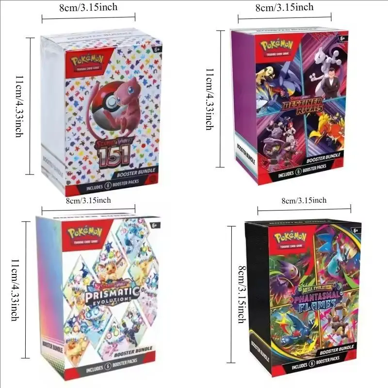 Pokemon Card v10 Booster bundle Destined Rivals Prismatic Evolutions Scarlet Violet 151 English Booster Transaction Cards Gifts