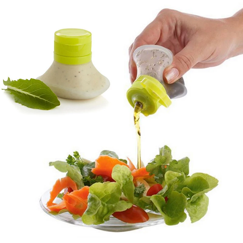 Mini botella exprimible portátil para aderezo de ensalada, herramientas de cocina, botella de almacenamiento al aire libre