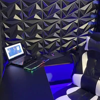 แผ่นติดผนังลายเพชร 3 มิติ สำหรับตกแต่งห้องนั่งเล่น สไตล์โมเดิร์น ลายเกมอีสปอร์ต 10 ชิ้น 2