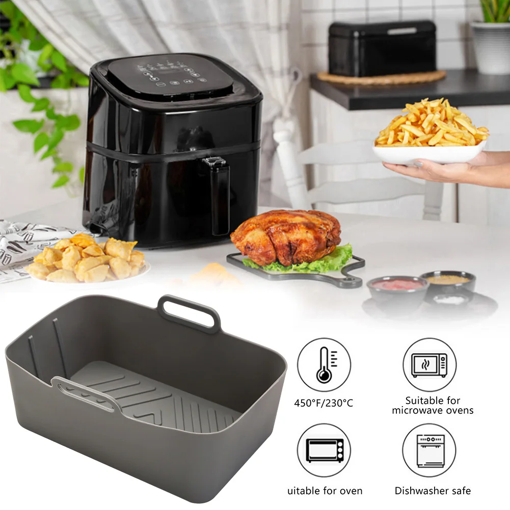 Dropship 2Pcs Air Fryer Silicone Pot Baskets Liners Non-Stick Safe