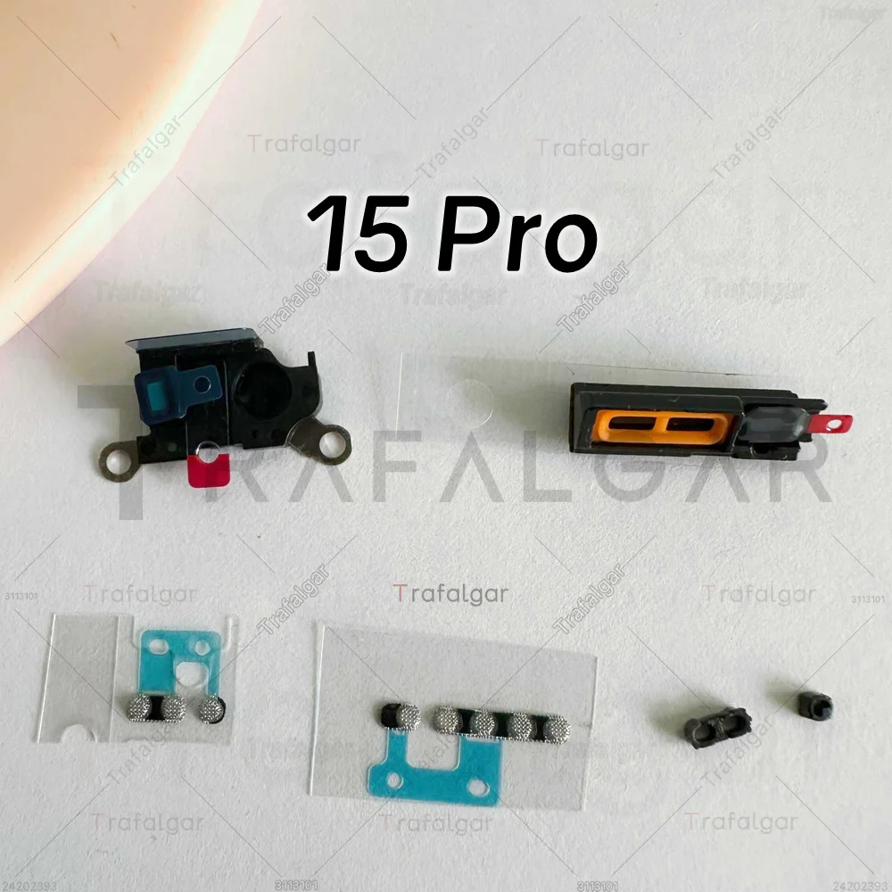 iPhone 15 Pro MAX 15 Plus 라우드 스피커 마이크 메쉬 안티 그릴 교체 부품 용 풀 세트 먼지 그물