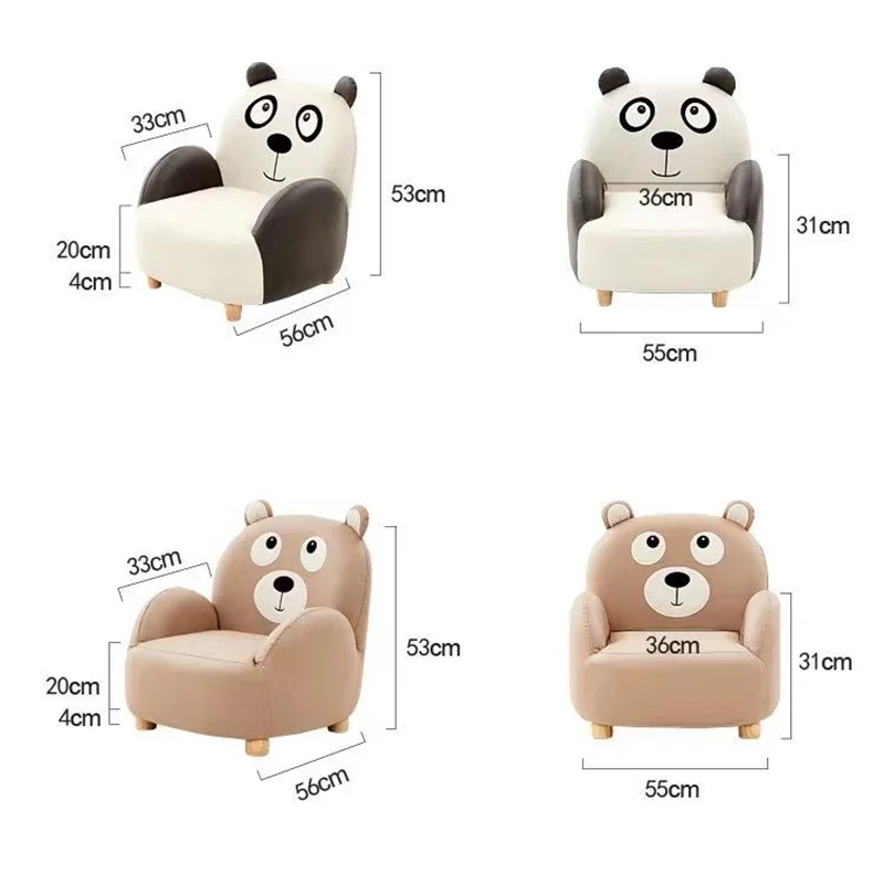 Home Furniture Children Sofa Kids Chair Couch Kawaii Cartoon Solid Wood Kids Stool Modern Style