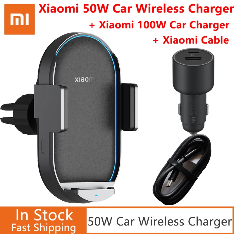 Xiaomi-Mi-50W-Max-Car-Wireless-Charger-Pro-Intelligent-Infrared-Sensor ...