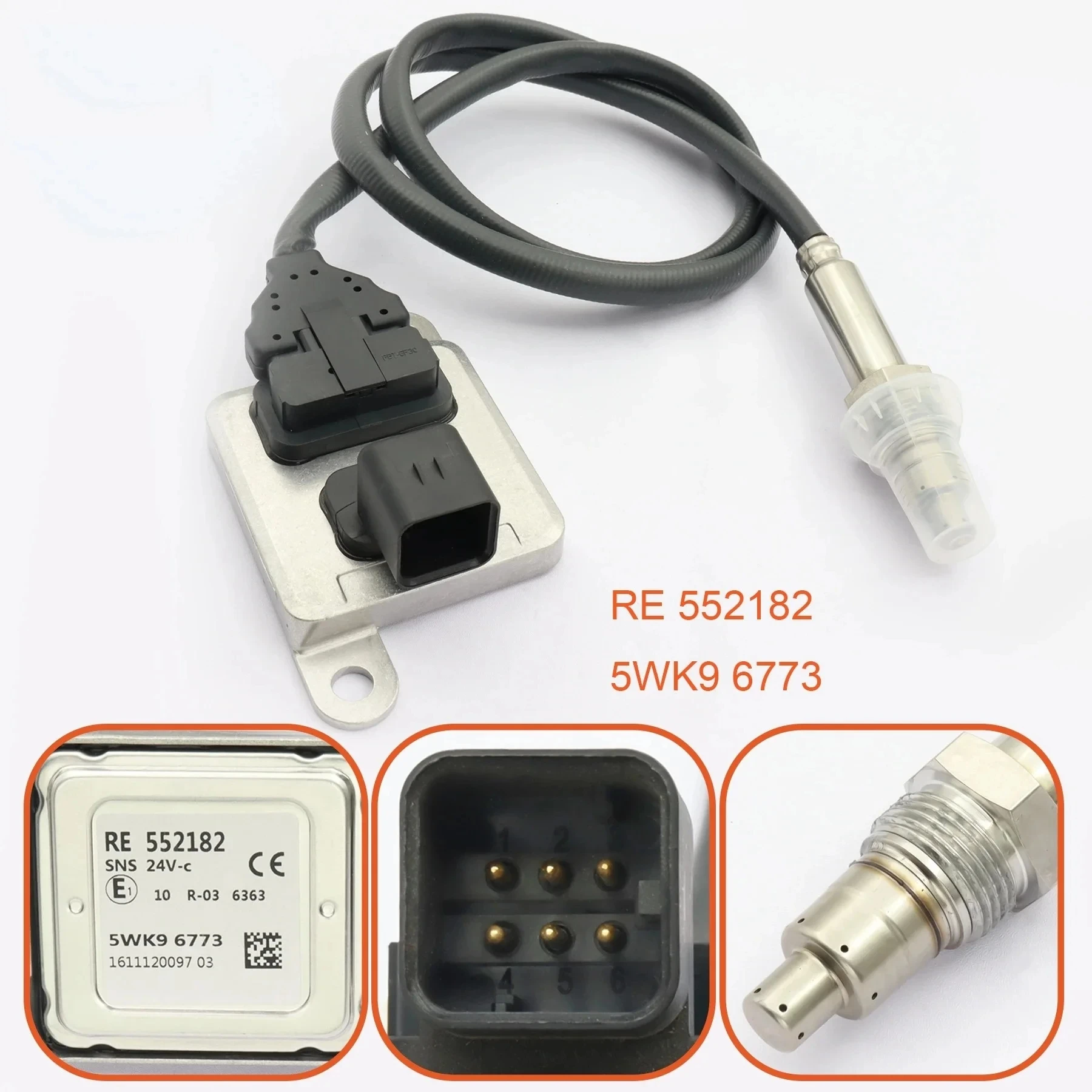 

NEW RE552182 5WK9 6773 NOx Sensor Nitrogen Oxide Sensor For John Deere Exhaust System Car Sensor 24VV OEM 5WK96773