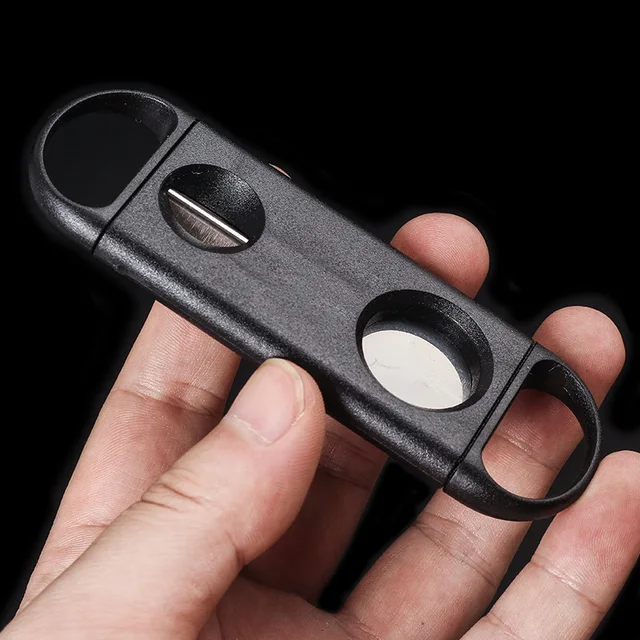 DEJAYA Cigar Cutter ABS Case Stainless Steel V Shape Sharp Blade Cigarro Knife Hole Opener Smoke Cigarrera Accessories Dual Use - Image 6