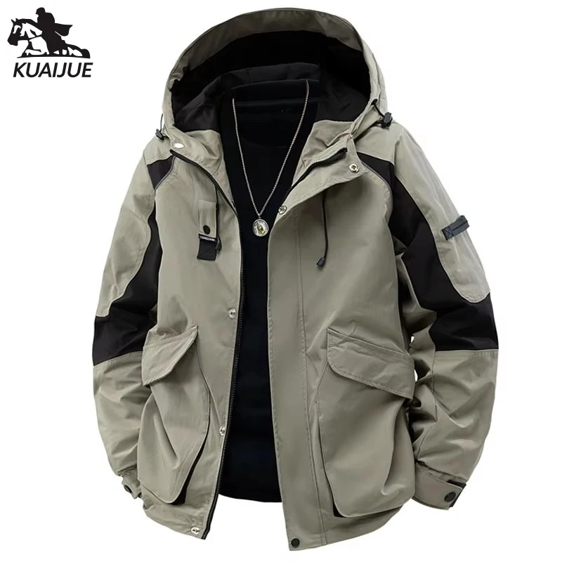 Jacket Mens Spring autumn New men jacket printing hooded Jackets casual coat Men's business coats Size M-3XL 4XL 5XL HB-J8155
