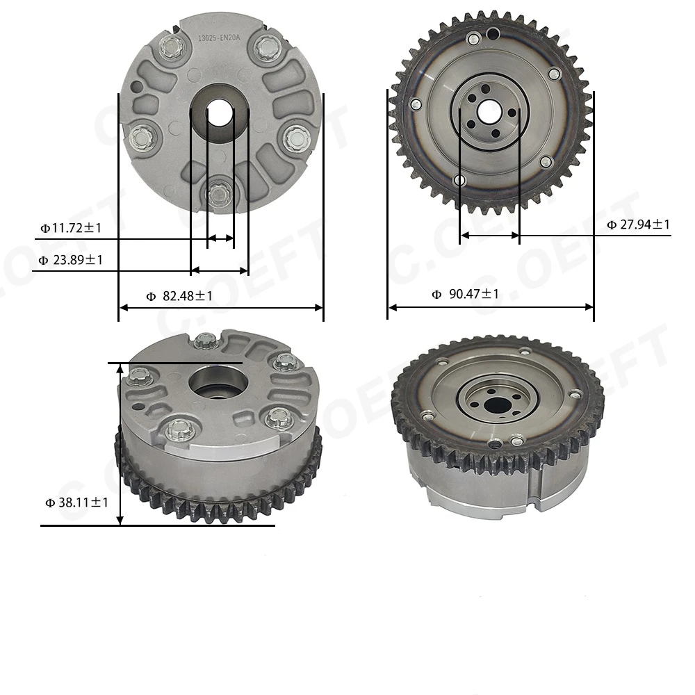 닛산 큐브용 흡기 VVT 가변 밸브 타이밍 스프로킷, 1.8L DOHC 2009-2014 13025EN200 13025-EN20A