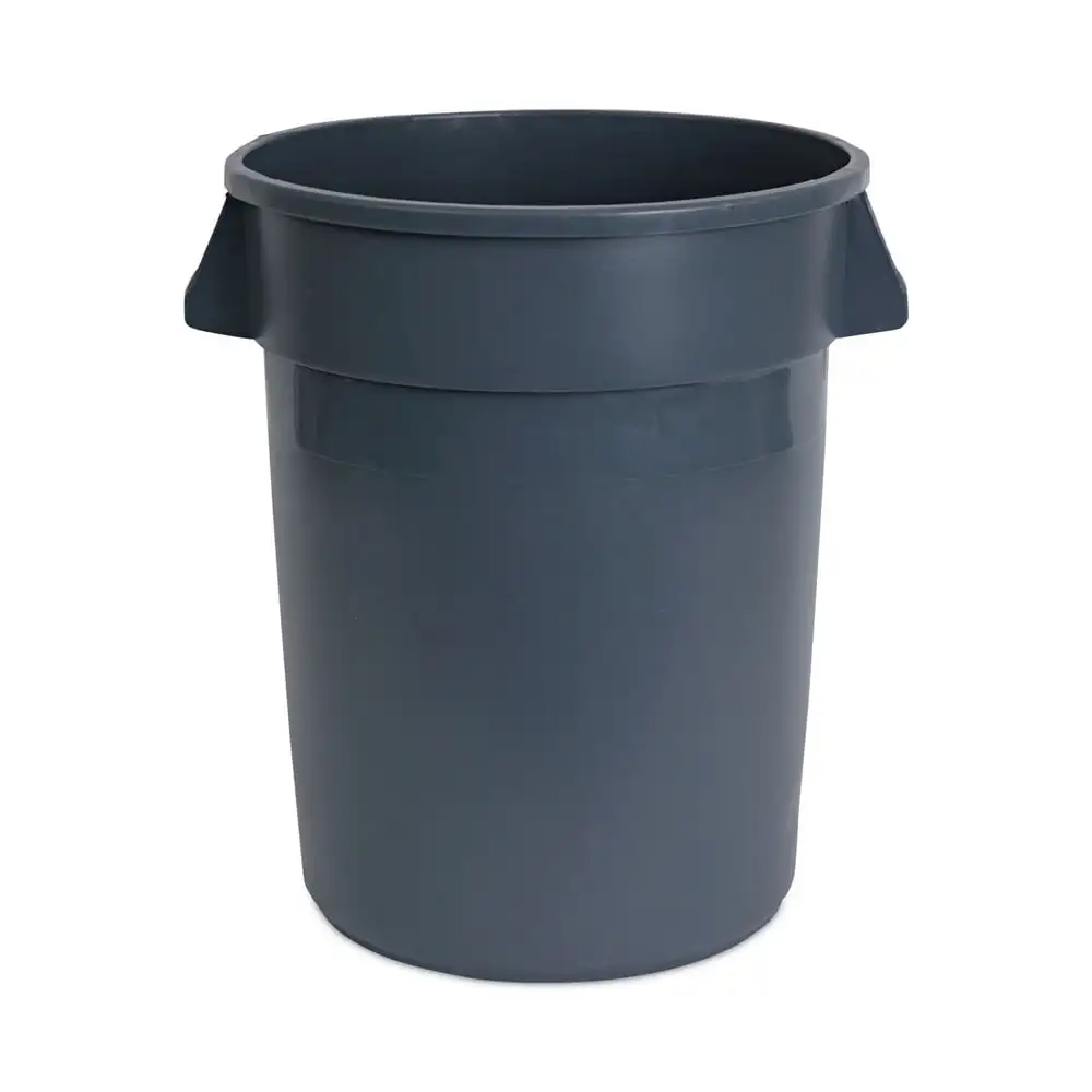 

Boardwalk 3485198 32 gal. Linear-Low-Density Polyethylene Round Waste Receptacle - Gray