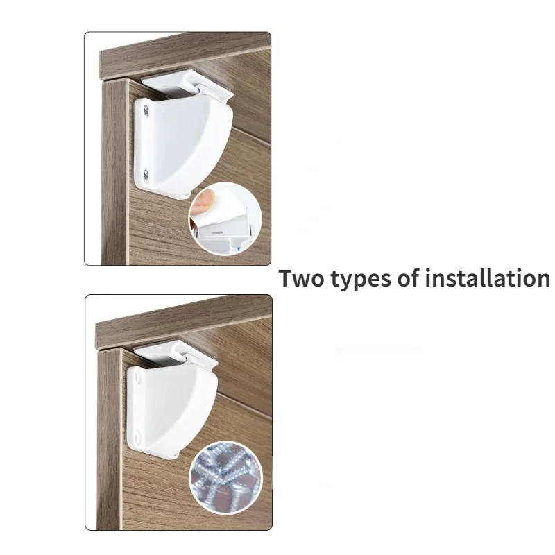 Invisible Magnetic Cabinet Lock For Baby Child Safety Lock Anti-Opening Cabinet Buckle Furniture Fittings Door Closer magnetic cabinet catches door catches magnetic cabinet latches cabinet door latch