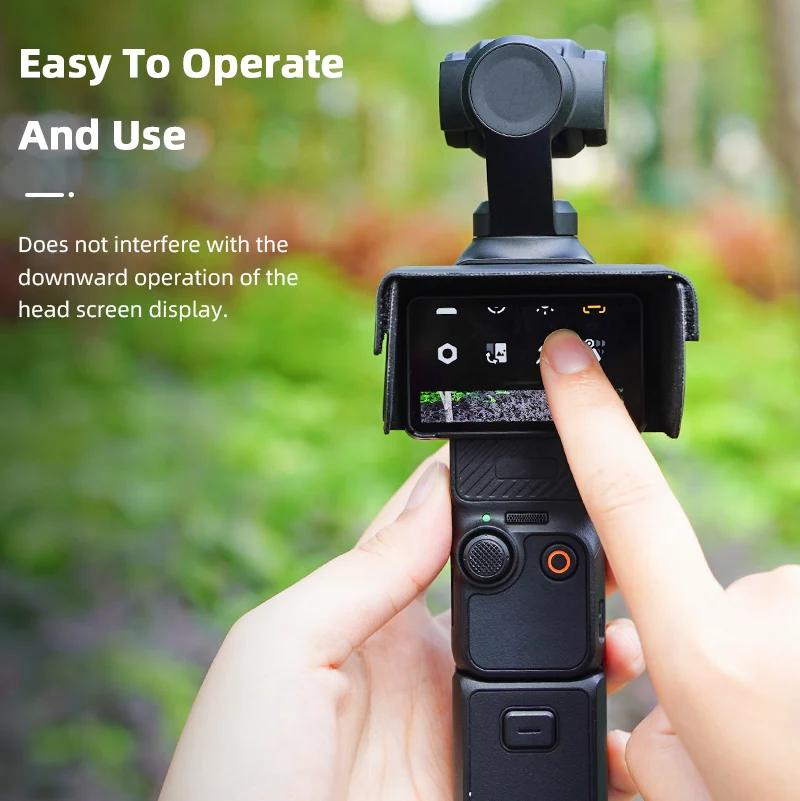 BRDRC Sun Shade DJI Osmo Pocket 3 Light Weight Screen Sunshade Hood Sunlight Reduce Cover Handheld Gimbal Camera Accessory
